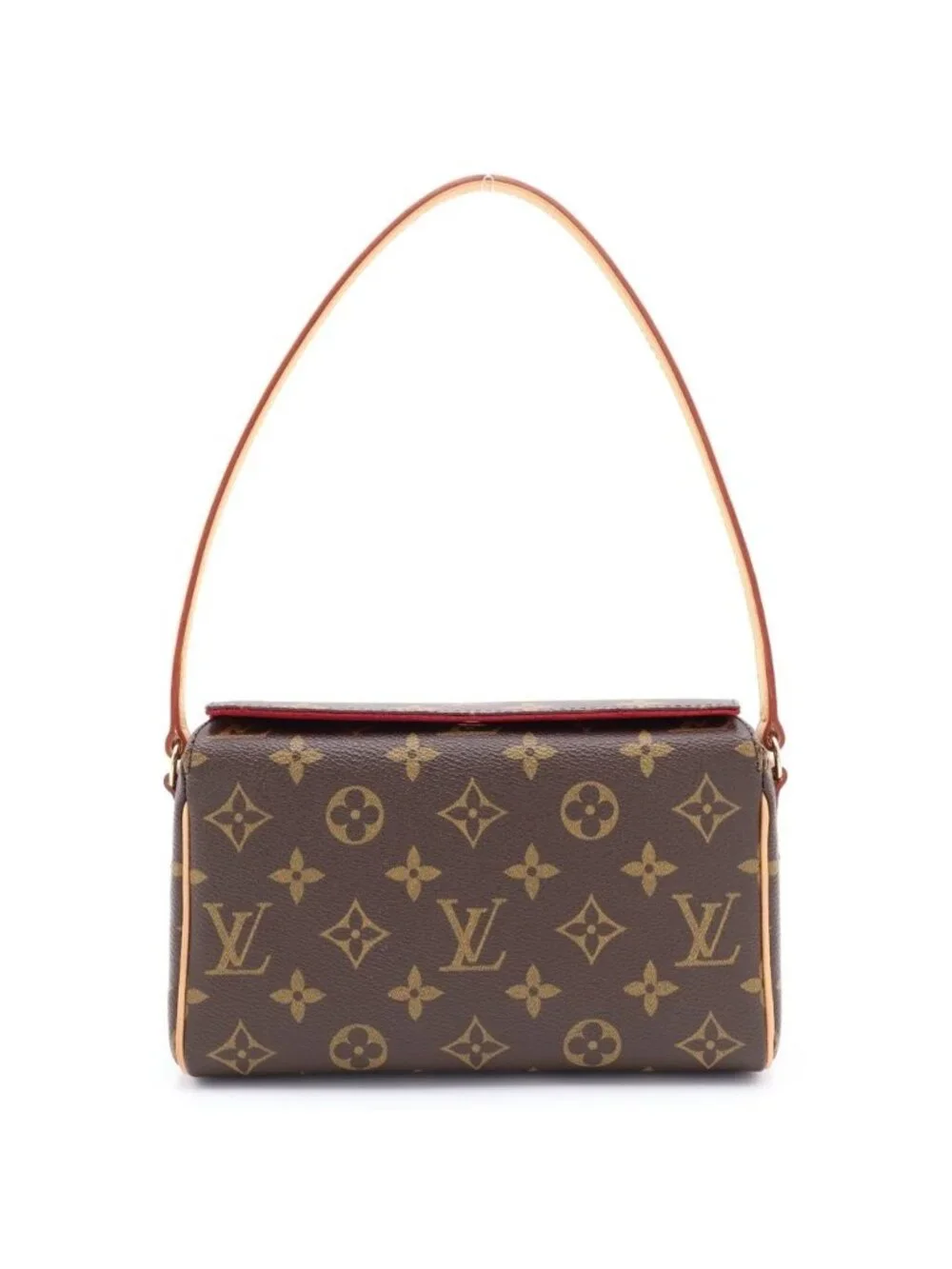 Louis Vuitton Monogram Recital Leather Handbag Brown